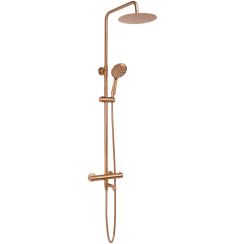 Rea Lungo Badewannen- und Duschset Wandmontage mit Thermostat mit Regenbrause kupfer REA-P8807