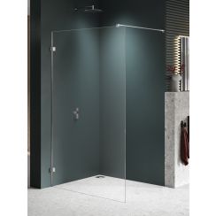 New Trendy Avexa Nickel Brushed Begehbare Duschwand 120 cm nickel gebürstet/durchsichtiges Glas EXK-8641