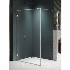 New Trendy Avexa Nickel Brushed Begehbare Duschwand 120 cm nickel gebürstet/durchsichtiges Glas EXK-8653