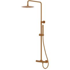 LaVita Orion Duschset Wandmontage mit Thermostat mit Kopfbrause kupfer 5900378357315