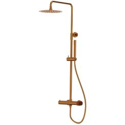 LaVita Spark Duschset Wandmontage mit Regenbrause kupfer 5900378342328