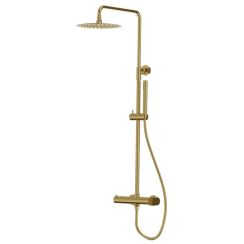 LaVita Spark Duschset Wandmontage mit Regenbrause gold 5900378342311