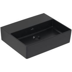 Villeroy & Boch Memento 2.0 umywalka 50x42 cm prostokątna ścienna CeramicPlus Pure Black 4A2253R7