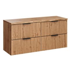 Set Kabinett Comad Adel Oak ADEL OAK 82-60-B-2S, Naphtha-Arbeitsplatte Comad Nature Wotan NATURE WOTAN 89-120-46 M