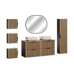Set Spiegel Comad Apollo 2 LUSTRO APOLLO 2 900X700, Kabinett Comad Xilo XILO BLACK WOTAN 80-01-D-1D, XILO BLACK WOTAN 82-60-D-2S, NATURE WOTAN 89-120-46 M, XILO BLACK WOTAN 83-01-D-1D, UM-6252SMILE40DP