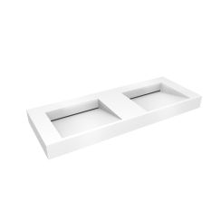 Oltens Stila Waschbecken 120x45 cm rechteckig Klassisch-Doppelt weiß 40004000