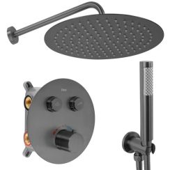 Rea Lungo Duschset Unterputz mit Thermostat mit Regenbrause || REA-P6385