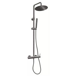 Ferro Ciriculus Duschset Wandmontage mit Regenbrause graphit NP85-BCK7UGM