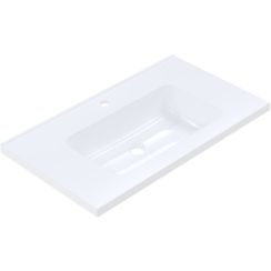 Ruvetti Ivana Waschbecken 80x45 cm rechteckig Einbauwaschbecken weiß DOL_IVA80