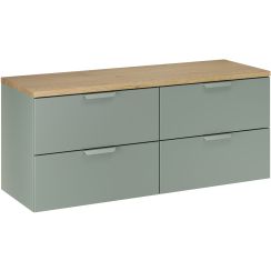 Set Unterschrank Comad Aster Green ASTER GREEN 82-60-46-2S, Naphtha-Arbeitsplatte Comad Nordic Cremona CREMONA 89-120-46 M