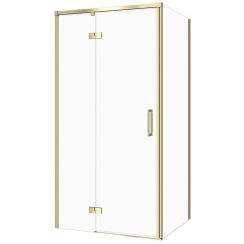 Cersanit Larga Duschkabine 100x90 cm gold Matte/durchsichtiges Glas S601-489