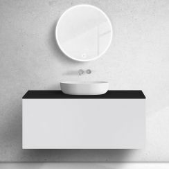 Set Badschrank Oltens Lun 60035000, Waschtischplatte Oltens Lun 63027300