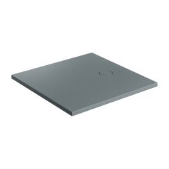 Omnires Aquarock Quadratische Duschwanne mit Abdeckung 90x90 cm grau AQUAROCK90-KAG