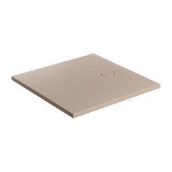 Omnires Aquarock Quadratische Duschwanne mit Abdeckung 80x80 cm beige AQUAROCK80-KDB