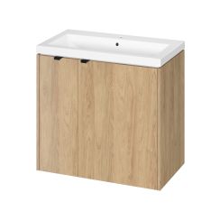 Cersanit Ovida Waschtisch mit Unterschrank 80 cm eiche S4047-006