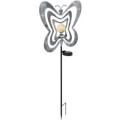Globo Lighting Solar Solar-Stehleuchte 1x0.06 W schwarz-grau-silber 36581