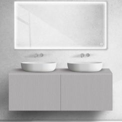 Oltens Lun Rilla Badschrank 140x44.7x52 cm Unterschrank hängend kaschmir 60039900