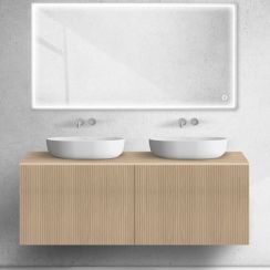Oltens Lun Rilla Badschrank 140x44.7x52 cm Unterschrank hängend eiche 60039060