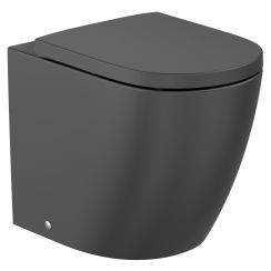 Roca Meridian WC-Becken stehend Spülrandlos mit Wirbelspülung schwarz Matte A347747080