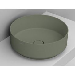 Ceramica Dolomite Noemi Waschbecken 44x44 cm rund Aufsatzwaschbecken grün matte D310575