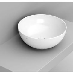 Ceramica Dolomite Noemi Waschbecken 44x44 cm rund Aufsatzwaschbecken weiß glanz D310601