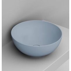 Ceramica Dolomite Noemi Waschbecken 44x44 cm rund Aufsatzwaschbecken blau matte D310671