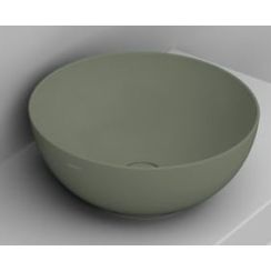 Ceramica Dolomite Noemi Waschbecken 44x44 cm rund Aufsatzwaschbecken grün matte D310675