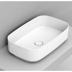 Ceramica Dolomite Noemi Waschbecken 62x38 cm rechteckig Aufsatzwaschbecken weiß glanz D311001