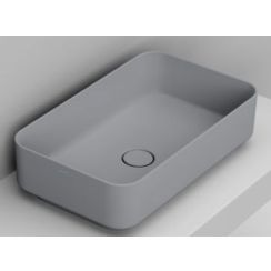 Ceramica Dolomite Noemi Waschbecken 60x36 cm rechteckig Aufsatzwaschbecken grauer Stein matte D311145