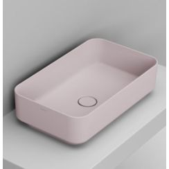 Ceramica Dolomite Noemi Waschbecken 60x36 cm rechteckig Aufsatzwaschbecken rosa matte D311165