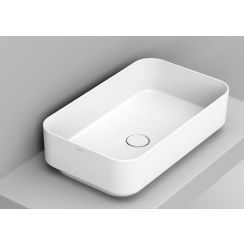 Ceramica Dolomite Noemi Waschbecken 64x38.5 cm rechteckig Aufsatzwaschbecken weiß matte D311201