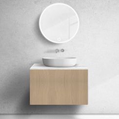 Set Badschrank Oltens Lun 60028060, Waschtischplatte Oltens Tera 63025990
