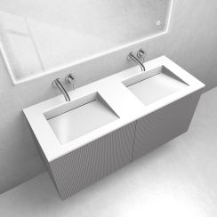Set Waschbecken Oltens Stila 40205000, Badschrank Oltens Lun Rilla 60027900
