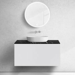 Set Badschrank Oltens Lun 60034000, Waschtischplatte Oltens Tera 63030990