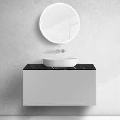 Set Badschrank Oltens Lun 60034900, Waschtischplatte Oltens Tera 63030990