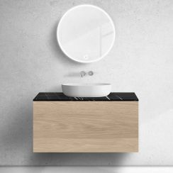 Set Badschrank Oltens Lun 60034060, Waschtischplatte Oltens Tera 63030990