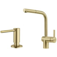 Set Küchenarmatur Franke Atlas 115.0681.242, Flüssigkeitsspender Franke Atlas 112.0717.105