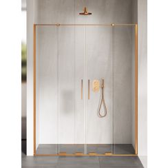 New Trendy Smart Duschtüren 170 cm Schiebe- kupfer gebürstet/durchsichtiges Glas EXK-7665