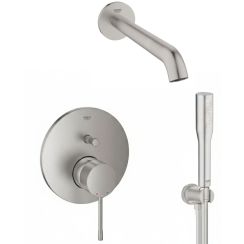 Set Badewannen- und Duscharmatur Grohe Essence 24058DC1, Auslauf Grohe Essence 13449DC1, 26658DC0, 27400DC0, 28362DC1