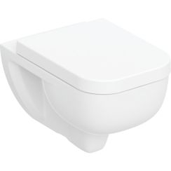 Geberit Selnova Square WC-Set mit Sitz hängend Spülrandlos mit Wirbelspülung weiß Glanz 503.154.00.1