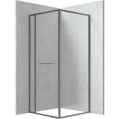 Deante Blur Duschkabine 80x80 cm quadratisch graphit Matte/durchsichtiges Glas KQB_D088P