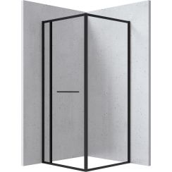 Deante Blur Duschkabine 90x90 cm quadratisch schwarz Matte/durchsichtiges Glas KQB_N099P