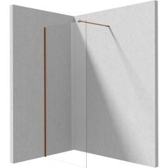 Deante Prizma Walk-In Duschwand 80 cm braun gebürstet/durchsichtiges Glas KTJ_C38P