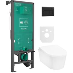Set WC-Becken Hansgrohe EluPura S 60193450, Unterputzrahmen Hansgrohe iFrame universal 01022180, 60148450, 66001670