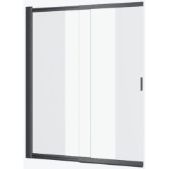 Excellent Liner Badewannenabtrennung 110 cm zweigeteilt graphit gebürstet/durchsichtiges Glas KAEX.2970.1100.LP