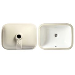 Rea Anabel Waschbecken 40x30 cm rechteckig Unterbauwaschbecken weiß glanz REA-U0621