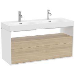 Roca Meridian Unterschrank 120x46x56.5 cm Unterschrank hängend weiß-eiche A858109607