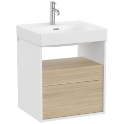 Roca Meridian Unterschrank 55x46x56.5 cm Unterschrank hängend weiß-eiche A858105607