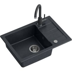 Quadron Go Smart Küchenspüle mit Armatur schwarz/schwarz LA_TQ6244GSCZ