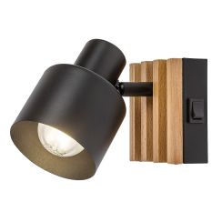 Rabalux Noxelle Wandleuchte 1x5 W schwarz-holz 71421